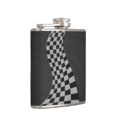 炭素繊維スタイルレーシングフラッグウェーブデコール フラスク (右)