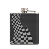 炭素繊維スタイルレーシングフラッグウェーブデコール フラスク (裏面)
