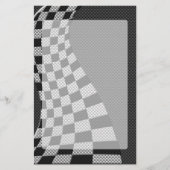 炭素繊維スタイルレーシングフラッグウェーブデコール 便箋 (正面)