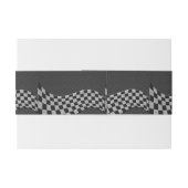 炭素繊維スタイルレーシングフラッグウェーブデコール 招待状ベリーバンド (裏面例)