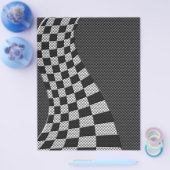 炭素繊維スタイルレーシングフラッグ波プリント チラシ (シングル)