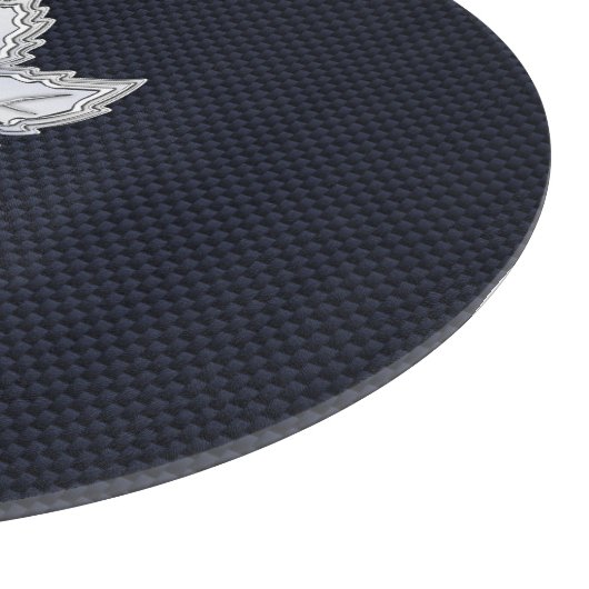 炭素繊維スタイル上のクロムのようなメープルリーフ カッティングボード (角)