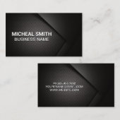 炭素繊維テクスチャの濃い背景 名刺 (正面/裏面)