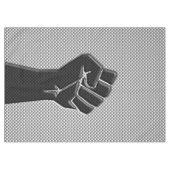 炭素繊維デコールにおける連帯拳 テーブルクロス (正面(横))