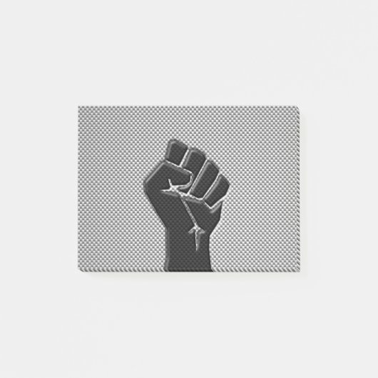 炭素繊維デコールにおける連帯拳 ポストイット (正面)
