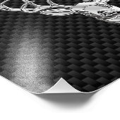 炭素繊維デコールに野生の銀鹿をスタイル フォトプリント            (角)