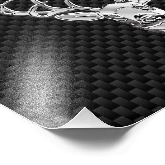 炭素繊維デコールに野生の銀鹿をスタイル フォトプリント            (角)