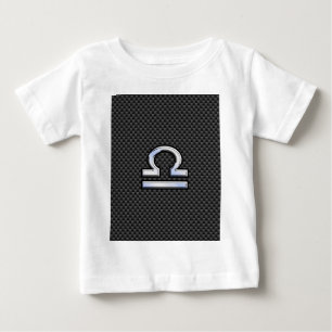 炭素繊維デコールの〔占星術の〕十二宮図記号 ベビーTシャツ