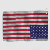 炭素繊維デコールゴルフタオル上の米国のスタイル旗 ゴルフタオル (横)