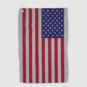 炭素繊維デコールゴルフタオル上の米国のスタイル旗 ゴルフタオル (正面)