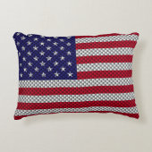 炭素繊維デコールプリントに関する米国国旗 アクセントクッション (正面)