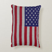 炭素繊維デコールプリントに関する米国国旗 アクセントクッション (裏面(縦))