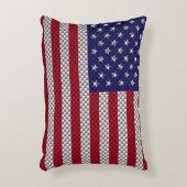 炭素繊維デコールプリントに関する米国国旗 アクセントクッション (正面(垂直))