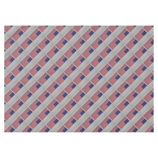 炭素繊維デコールプリントに関する米国国旗 テーブルクロス (正面(横))