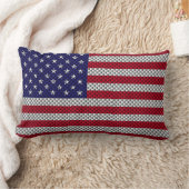 炭素繊維デコールプリントに関する米国国旗 ランバークッション (ブランケット)