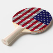 炭素繊維デコールプリントに関する米国国旗 卓球ラケット (正面アングル)