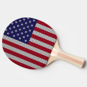 炭素繊維デコールプリントに関する米国国旗 卓球ラケット (横)