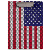 炭素繊維デコール米国国旗 クリップボード (正面)