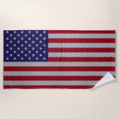炭素繊維デコール米国国旗 ビーチタオル (正面)