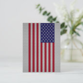 炭素繊維デコール米国国旗 ポストカード (スタンド正面)