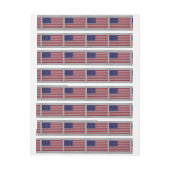 炭素繊維デコール米国国旗 ラップアラウンド宛名ラベル (シート)