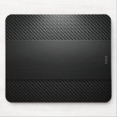 炭素繊維デザインマウスパッド(ブラックの軸) マウスパッド (正面)