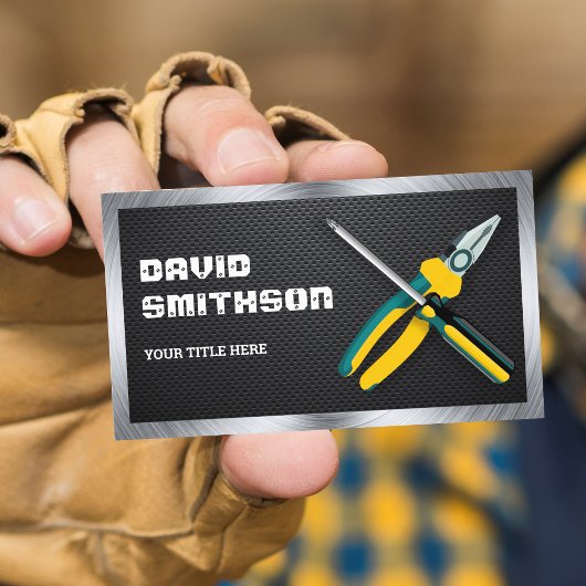 炭素繊維ハンドマン修理ツール電気技師 名刺