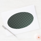 炭素繊維パターン(の模様が)ある 楕円形シール (封筒)