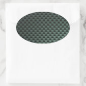 炭素繊維パターン(の模様が)ある 楕円形シール (バッグ)