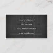 炭素繊維パターン 名刺 (裏面)