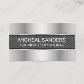 炭素繊維ブラック | 金属製の名刺 名刺 (正面)