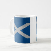 炭素繊維プリントスコットランド国旗の装飾 コーヒーマグカップ (正面左)