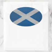 炭素繊維プリントスコットランド国旗の装飾 楕円形シール (バッグ)