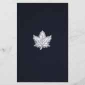 炭素繊維プリント上のクロムのようなメープルリーフ チラシ (正面)