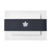 炭素繊維プリント上のクロムのようなメープルリーフ 招待状ベリーバンド (正面例)