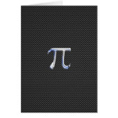 炭素繊維プリント上のクロムのようなPi記号 (正面)