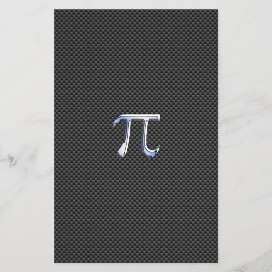 炭素繊維プリント上のクロムのようなPi記号 チラシ (正面)