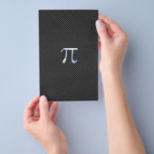 炭素繊維プリント上のクロムのようなPi記号 チラシ (ハンドル)