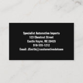 炭素繊維プロフェッショナル名刺 名刺 (裏面)