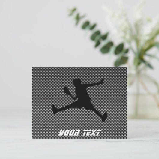 炭素繊維ルックテニス ポストカード (スタンド正面)