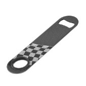 炭素繊維レーシングフラッグ波プリントデコール スピード栓抜き (正面アングル)