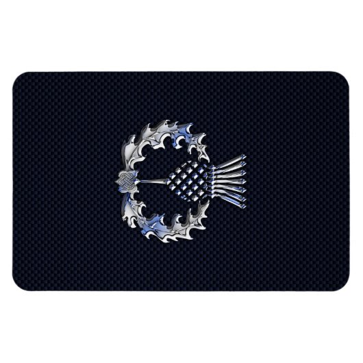 炭素繊維上にクロムのようなプリントスコティッシュ マグネット (横)