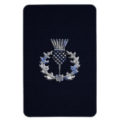 炭素繊維上にクロムのようなプリントスコティッシュ マグネット (縦)