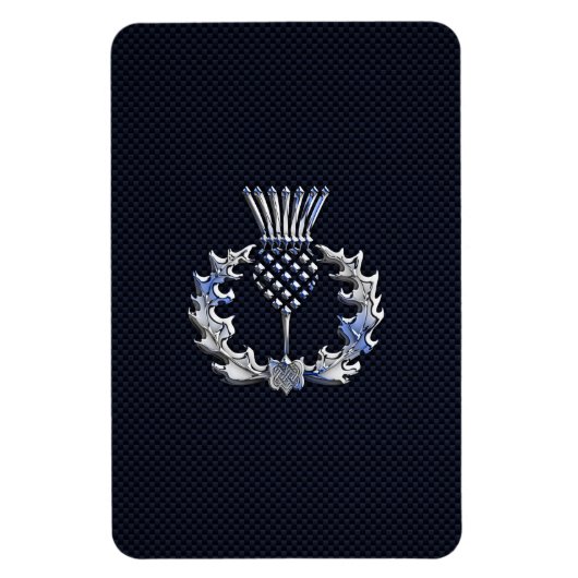 炭素繊維上にクロムのようなプリントスコティッシュ マグネット (縦)