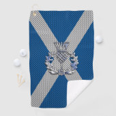 炭素繊維上のアザミプリントスコットランド国旗 ゴルフタオル (インサイチュ)