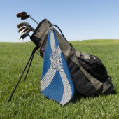 炭素繊維上のアザミプリントスコットランド国旗 ゴルフタオル (グリーン)