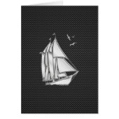 炭素繊維上のクロムシルバーのような帆船 (正面)