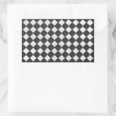 炭素繊維上のクロムスタイルチェッカー 長方形シール (バッグ)