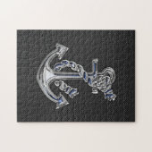 炭素繊維上のクロム様ロープいかり ジグソーパズル (横)