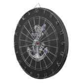 炭素繊維上のクロム様ロープいかり ダーツボード (正面右)